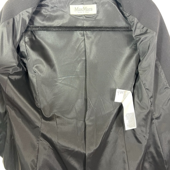 Max Mara Black Single Button Virgin Wool Tailored Blazer Made in Italy Size US 2 - Picture 5 of 11